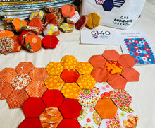 Load image into Gallery viewer, Wave of Orange, 1&quot; Hexagon Table Runner Kit, 250 pieces