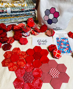 The Red Wheelbarrow, 1" Hexagon Table Runner Kit, 250 pieces