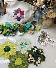 Load image into Gallery viewer, Lucky Green, 1&quot; Hexagon Table Runner Kit, 275 pieces