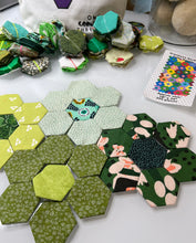 Load image into Gallery viewer, Lucky Green, 1&quot; Hexagon Table Runner Kit, 275 pieces