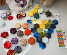 Load image into Gallery viewer, Rainbow Table Runner, 1&quot; Hexagon Table Runner Kit, 325 pieces