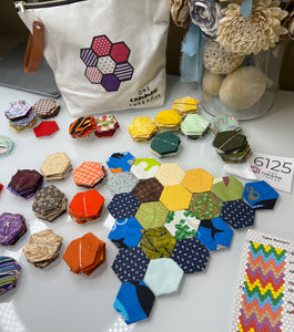 Rainbow Table Runner, 1" Hexagon Table Runner Kit, 325 pieces