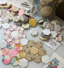 Load image into Gallery viewer, Dainty Blossoms, 1&quot; Hexagon Table Runner Kit, 375 pieces