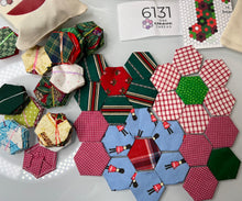 Load image into Gallery viewer, Christmas Garden Stocking  Kit, Makes 1, 1&quot; Hexagons, 100 pieces