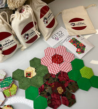 Load image into Gallery viewer, Fancy Christmas Mix Stocking  Kit, Makes 1, 1&quot; Hexagons, 100 pieces