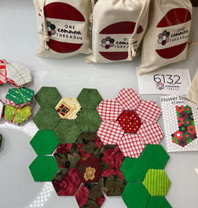 Fancy Christmas Mix Stocking  Kit, Makes 1, 1" Hexagons, 100 pieces