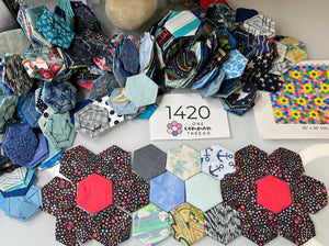 Romantic Obsession 1" Hexagon Comfort Quilt Kit, 620 pieces