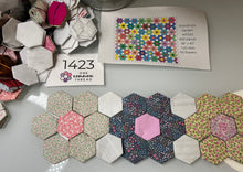 Load image into Gallery viewer, Pale Floral Majesty, 1&quot; Hexagon Comfort Quilt Kit, 550 pieces