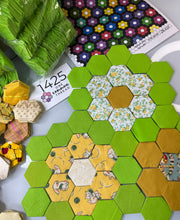 Load image into Gallery viewer, Eternal Spring,  1&quot; hexagons Throw Quilt Kit, 1200 pieces