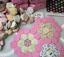 Load image into Gallery viewer, Tender Love,  1&quot; Hexagons Throw Quilt Kit, 1200 pieces