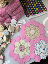 Load image into Gallery viewer, Tender Love,  1&quot; Hexagons Throw Quilt Kit, 1200 pieces