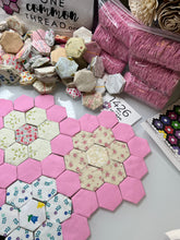 Load image into Gallery viewer, Tender Love,  1&quot; Hexagons Throw Quilt Kit, 1200 pieces