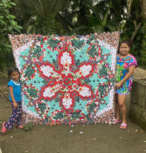 Load image into Gallery viewer, Tropical Christmas Dogs, A Finished Quilt