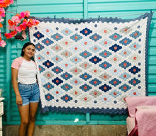 Load image into Gallery viewer, Blue Diamonds, A Finished Quilt