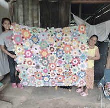 Load image into Gallery viewer, Petal Carousel, A Finished Quilt