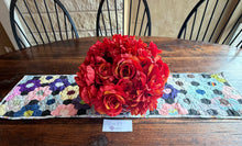 Load image into Gallery viewer, Navy Rose, A Finished Table Runner