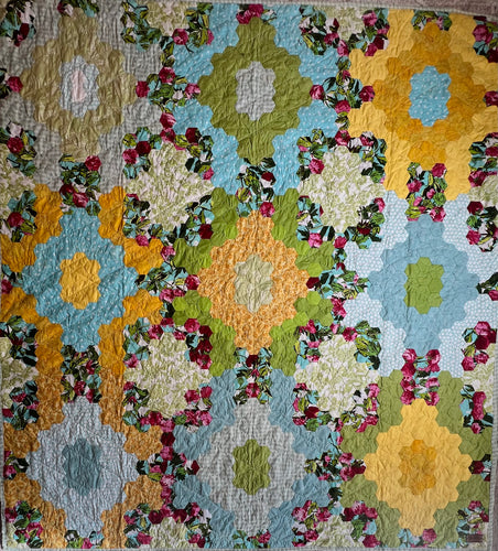 Turquoise Garden, A Finished Quilt +