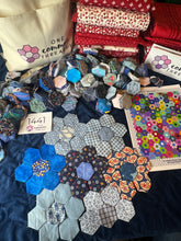 Load image into Gallery viewer, All That Blue,  1&quot; hexagons Throw Quilt Kit, 950 pieces