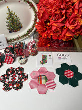 Load image into Gallery viewer, Christmas Garden Stocking  Kit, Makes 2, 1&quot; Hexagons, 200 pieces