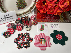 Christmas Garden Stocking  Kit, Makes 2, 1" Hexagons, 200 pieces