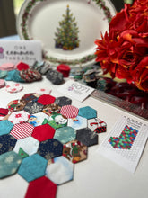 Load image into Gallery viewer, Christmas Mix Stocking  Kit, Makes 2, 1&quot; Hexagons, 200 pieces