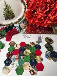 Holiday Stocking  Kit, Makes 2, 1" Hexagons, 200 pieces