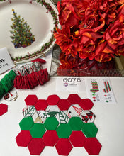 Load image into Gallery viewer, Christmas 3 Color Stocking  Kit, Makes 2, 1&quot; Hexagons, 200 pieces
