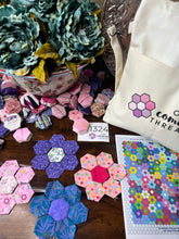 Load image into Gallery viewer, Pretty in Purple and Pink,  1&quot; Hexagons Throw Quilt Kit, 950 pieces