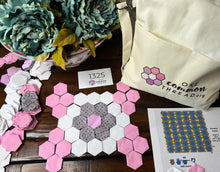 Load image into Gallery viewer, Hyde Park,  1&quot; Hexagons Throw Quilt Kit, 1050 pieces