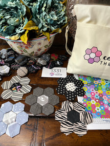 Possible Elements,  1" Hexagons Throw Quilt Kit, 950 pieces