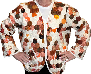 Gratitude, Quilted Jacket with Buttons