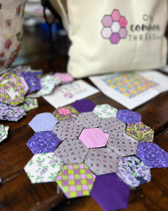 Heavenly Field, 1" Hexagon Comfort Quilt Kit, 620 pieces