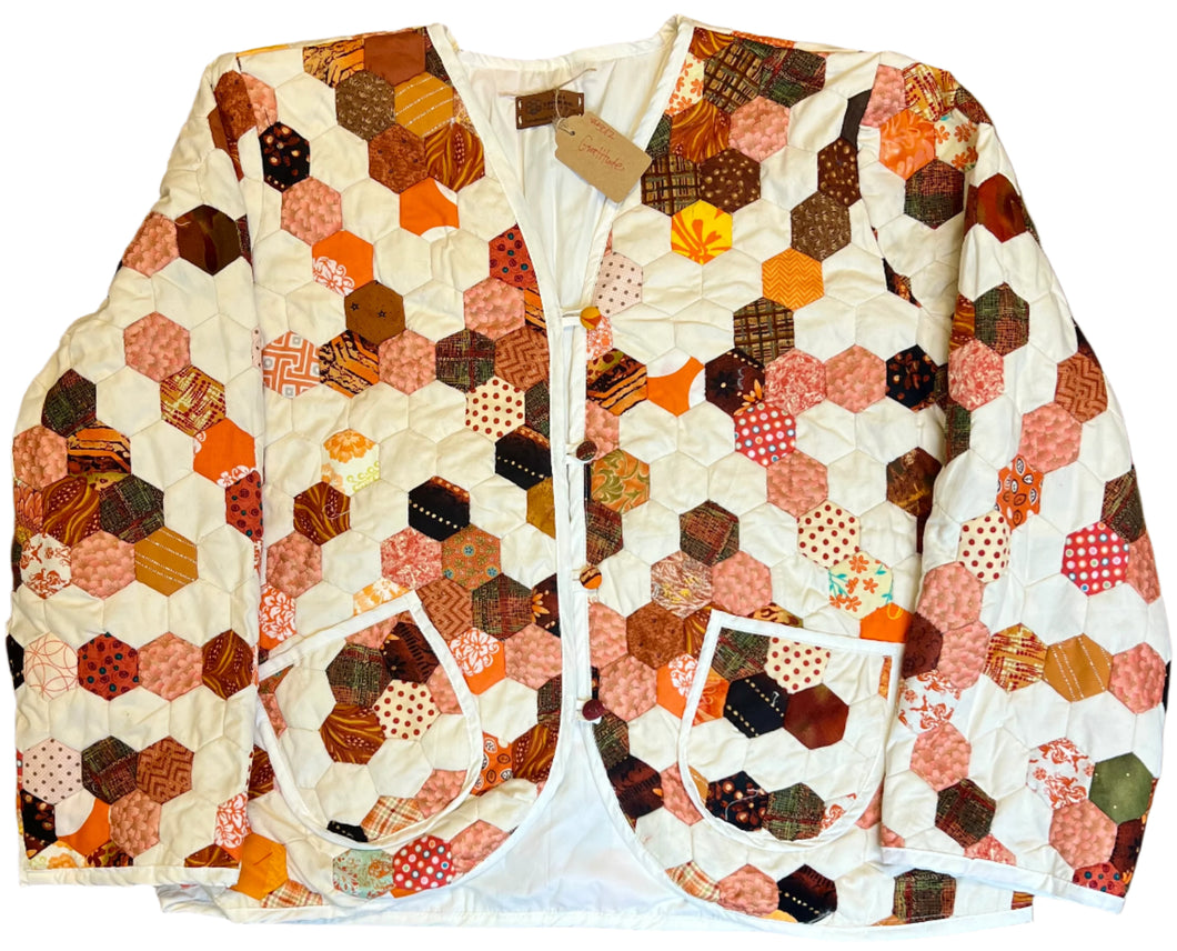 Gratitude, Quilted Jacket with Buttons