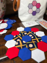 Load image into Gallery viewer, America&#39;s Game, 1&quot; Hexagon Table Runner Kit, 350 pieces
