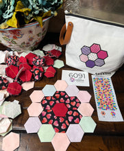 Load image into Gallery viewer, Opalescent Love, 1&quot; Hexagon Table Runner Kit, 350 pieces