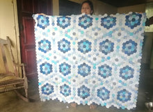 Load image into Gallery viewer, Light Blue Delphimium, A Finished Quilt**