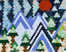 Load image into Gallery viewer, Midnight in the Mountains, A Finished Quilt