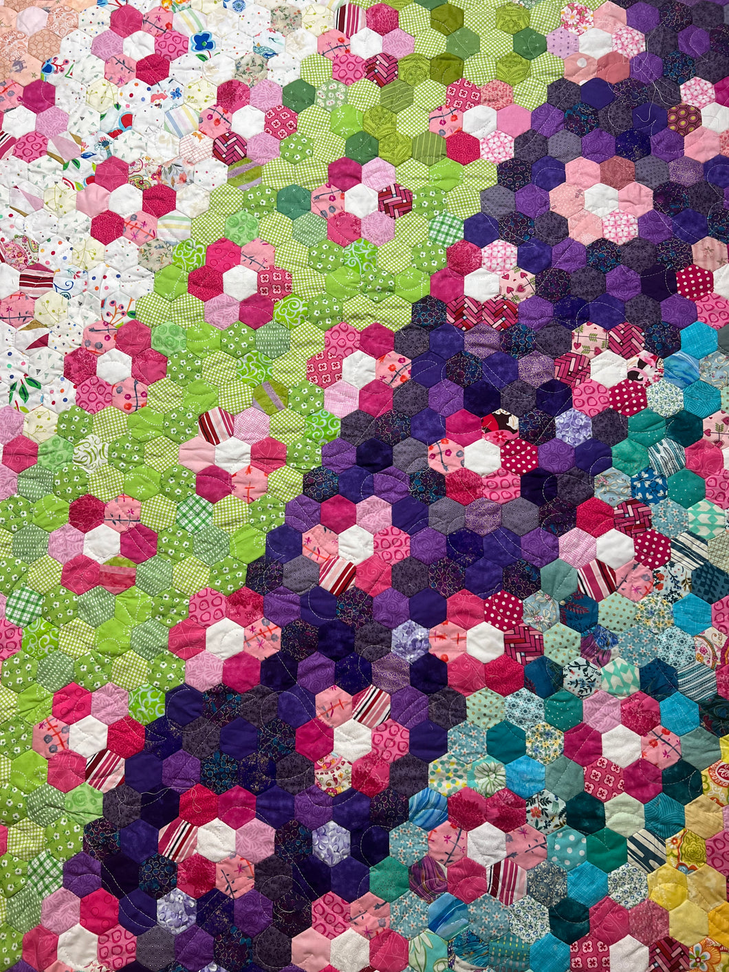 Rays of the Rainbow, A Finished Quilt