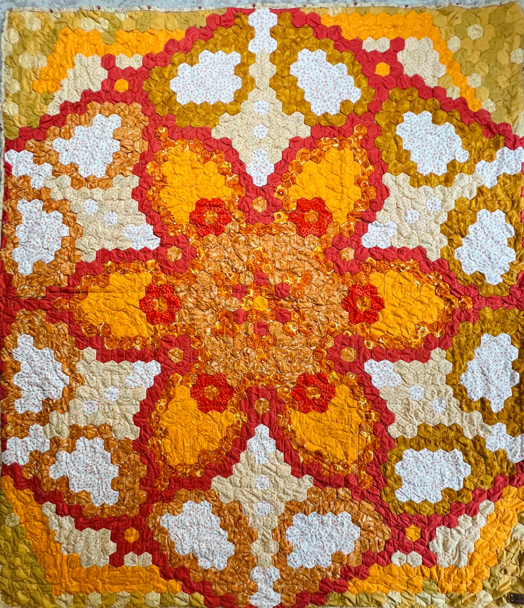 Citrus Burst, A Finished Quilt