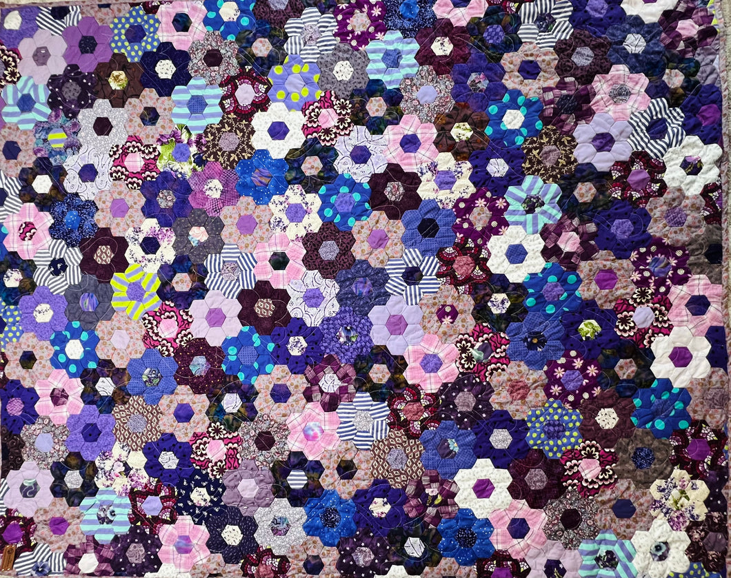 Raining Purple, A Finished Quilt