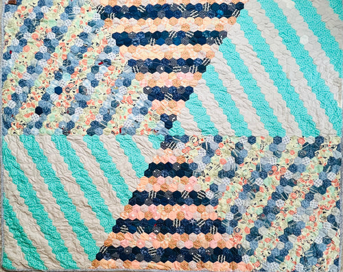 Turquoise Pinwheel, A Finished Quilt
