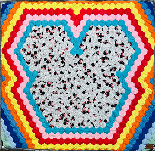Minnie Mouse Rainbow Too, A Finished Children's Quilt