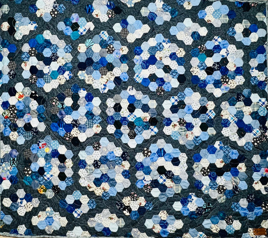 Eclectic Blue, A Finished Quilt