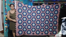 Load image into Gallery viewer, Prairie Blue Daisies, A Finished Quilt