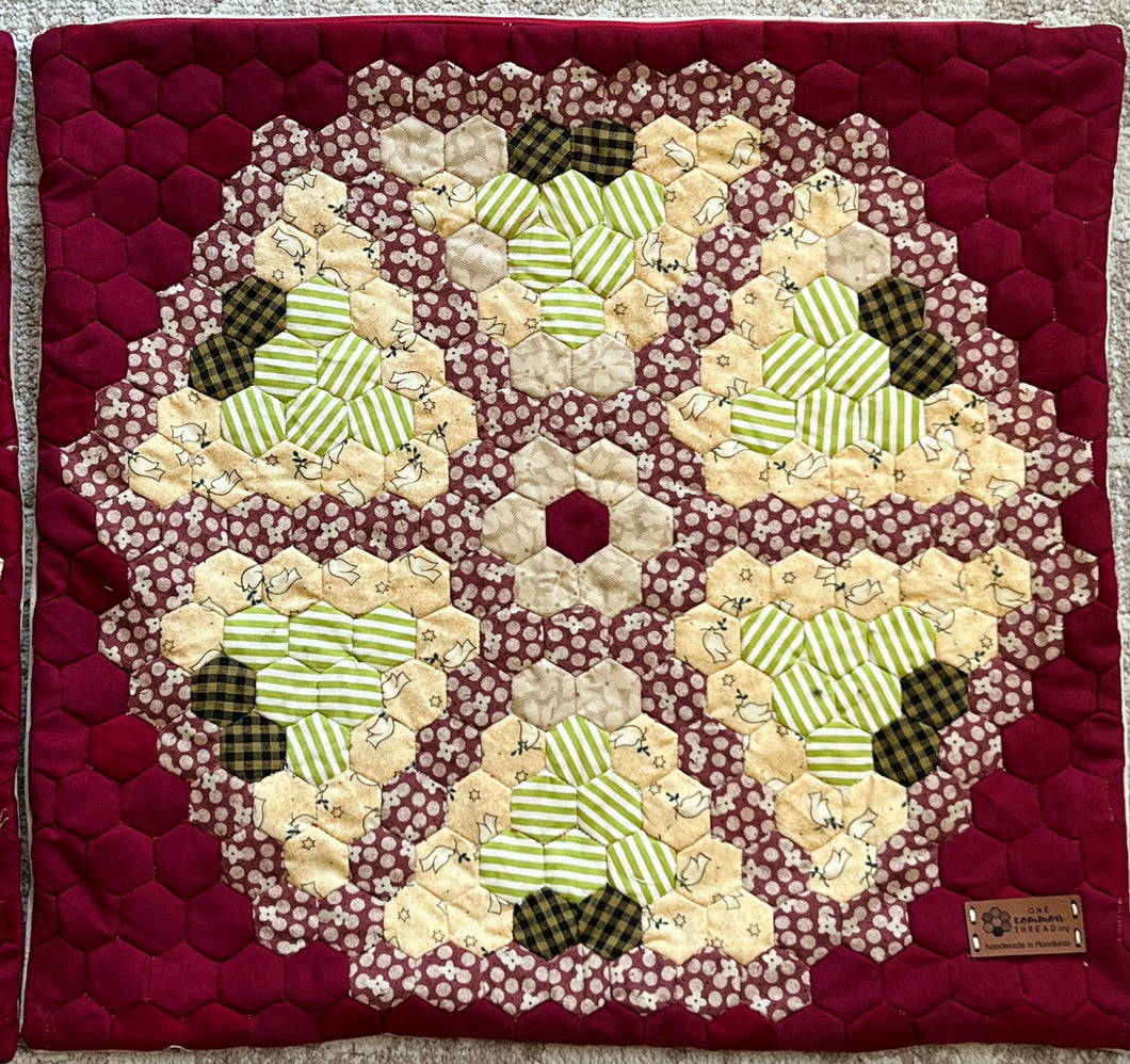 Christmas Carols, Finished Pillow Covers Set of 2