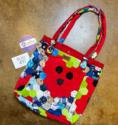 Oxnard Strawberry Patch, Multi Pocket Hexagon Bag