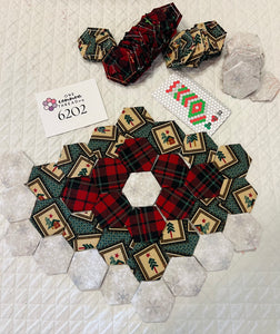 Christmas Stocking Trifecta Makes 1, 1" Hexagons, 100 pieces