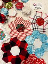 Load image into Gallery viewer, Christmas Stocking Garden in Plaids Kit, Makes 1, 1&quot; Hexagons, 100 pieces