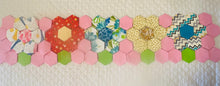 Load image into Gallery viewer, Holiday Quilt Spring Flowers Square and or Wall Hanging, 1&quot; Hexagons, 60 pieces