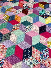 Load image into Gallery viewer, All I See Are Diamonds, A Finished Twin Size Quilt